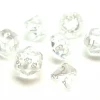 Set 7 dés multi-faces translucides transparent