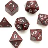 Set 7 dés multi-faces Volcano rouge noir