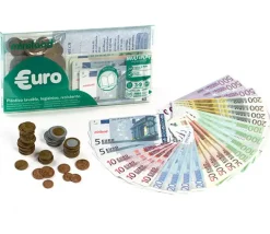 Set euros factices lavables très résistants : 80 pièces et 28 billets