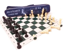 Set Jeu Echec 5 club : 32 pions + échiquier 50 cm + sac