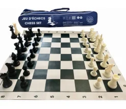 Set Jeu Echec 5 club : 32 pions + échiquier 50 cm + sac