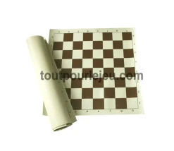 Set Jeu Echec complet : 32 pions + échiquier enroulable 43 x 43 cm taille 3