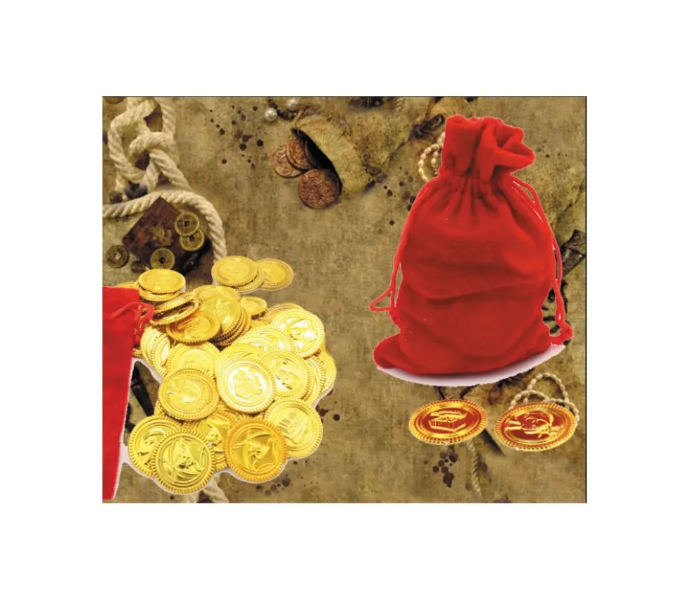 Set 72 Pièces d'or pour vos trésors pirate