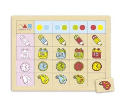 Set 4 plateaux de logique en bois - Jeux éducatifs
