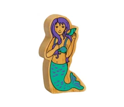 Sirène en bois 103 x 60 x 25 mm personnage