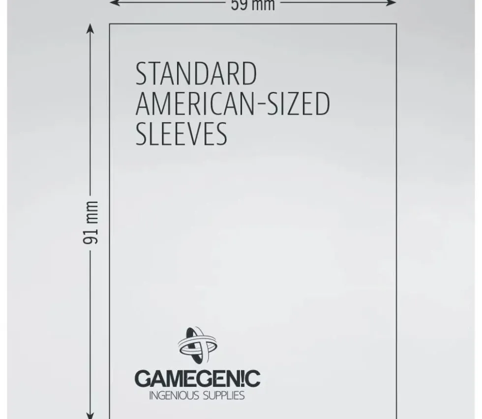 50 sleeves pour cartes 57 x 89 mm standard américain pochette sleeves
