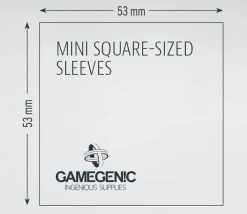 50 sleeves 53 x 53 mm pour cartes de 51 x 51 mm mini square pochette sleeves