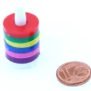 6 Socles avec 36 anneaux jetons troués