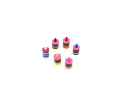 6 Socles avec 36 anneaux jetons troués