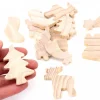 12 sujets de Noël en bois naturel à décorer