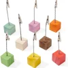 18 Supports cubes avec clip - porte cartes et photos