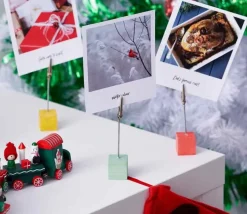 18 Supports cubes avec clip - porte cartes et photos