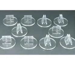 10 supports transparents socle pour pions ou cartes de jeu (nouveau modèle)