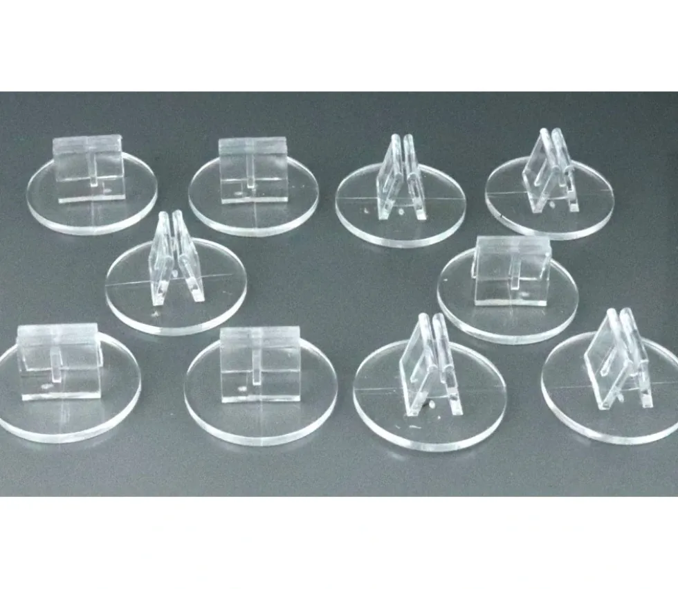 10 supports transparents socle pour pions ou cartes de jeu (nouveau modèle)