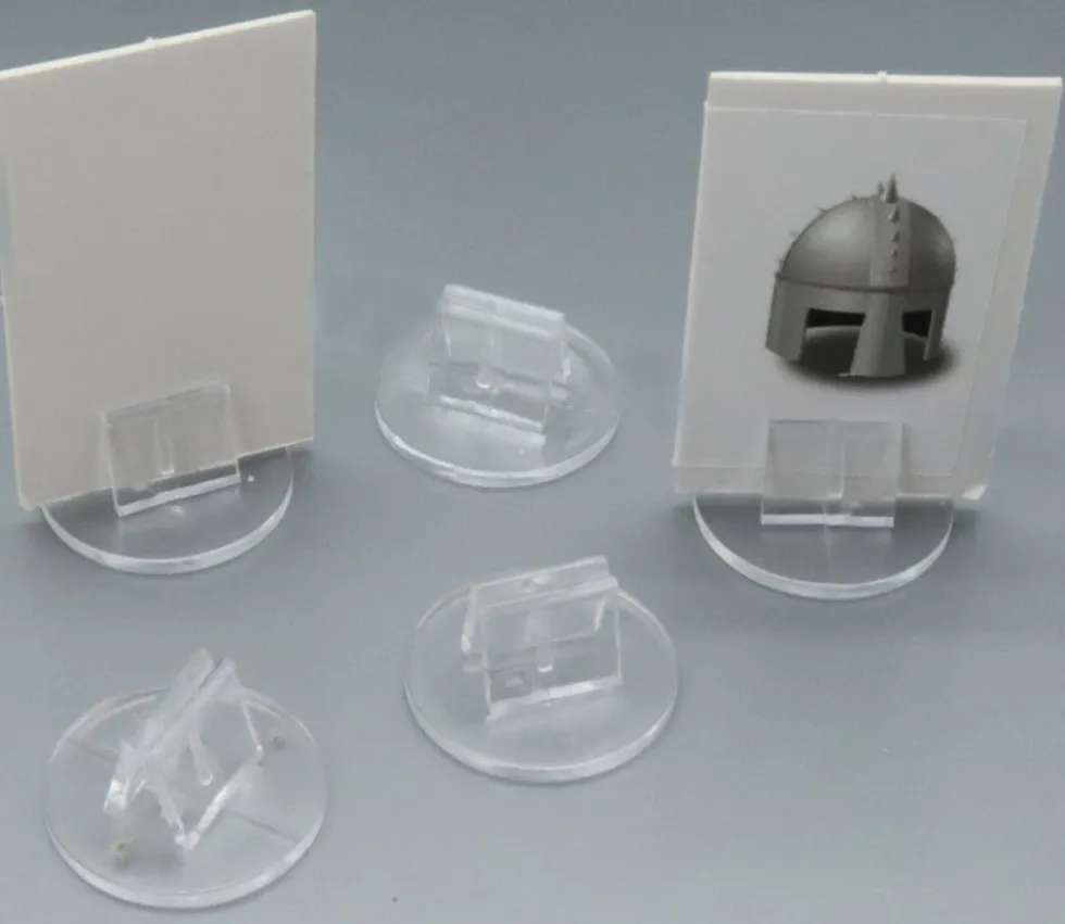 10 supports transparents socle pour pions ou cartes de jeu (nouveau modèle)