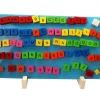 Tableau bois magnétique avec 69 jetons lettres bois aimantées