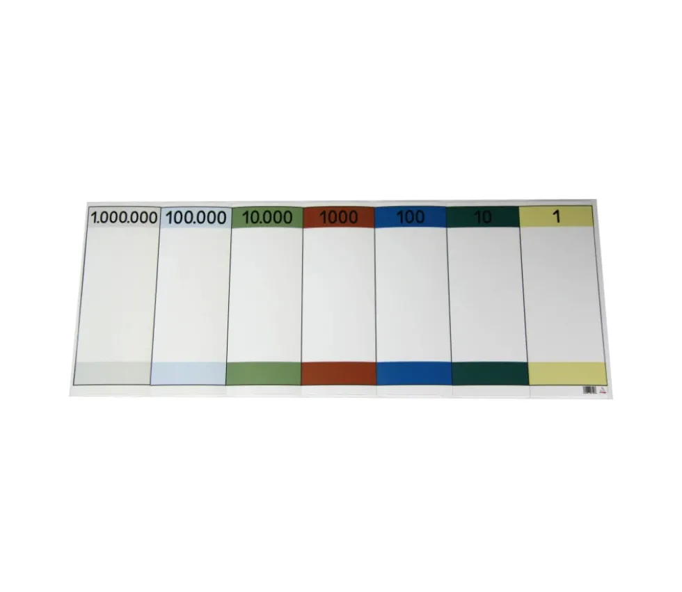 Tableau de numération décimale pliant 80 x 31 cm