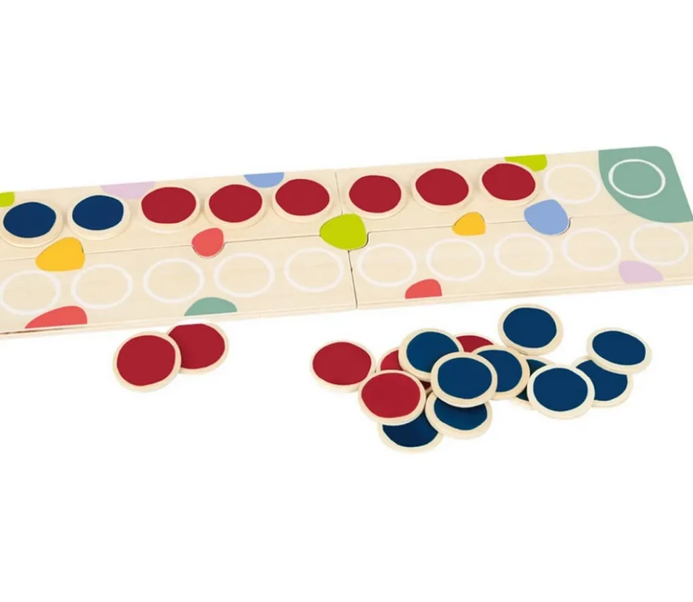 Table de calcul 1 à 20 et jetons bicolores en bois