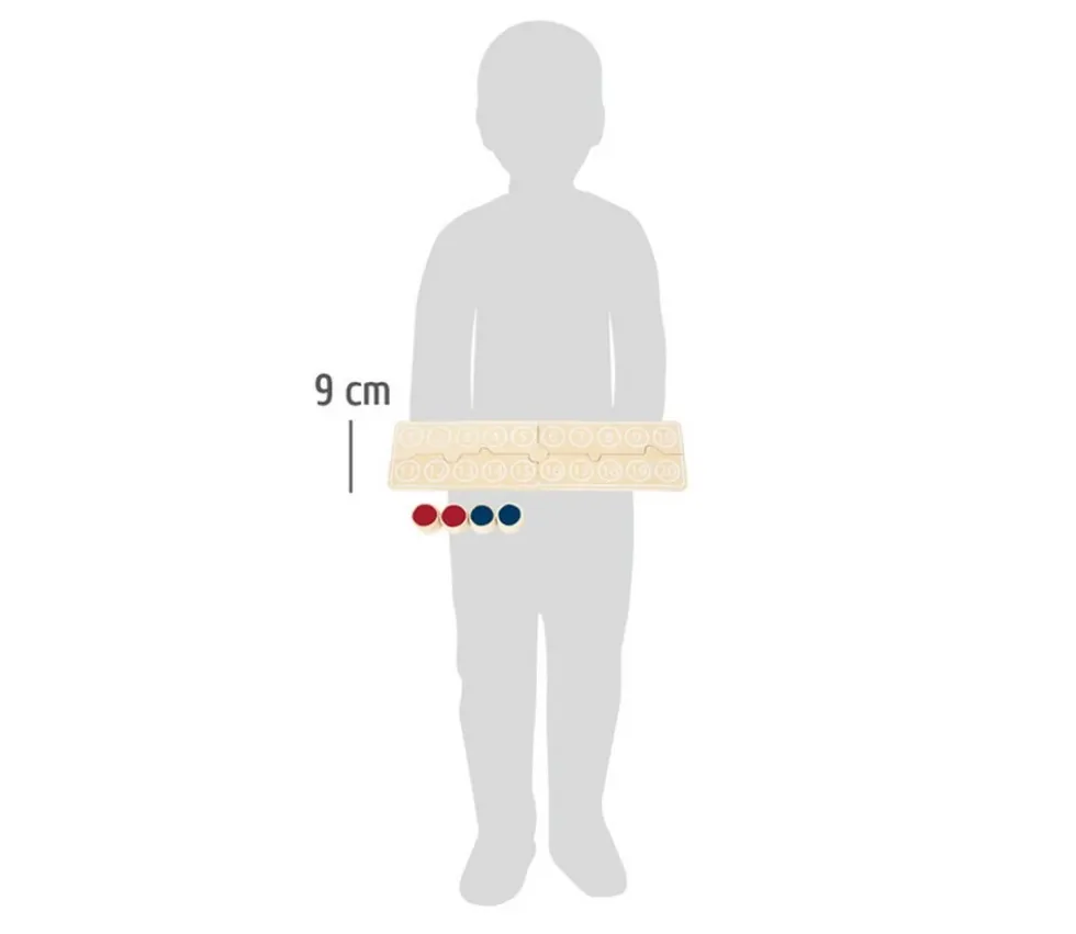 Table de calcul 1 à 20 et jetons bicolores en bois