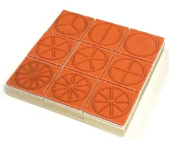 9 tampons fractions en rond