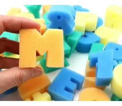 26 tampons lettres alphabet en éponge 4/5 cm