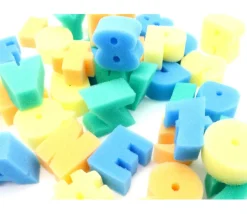 26 tampons lettres alphabet en éponge 4/5 cm