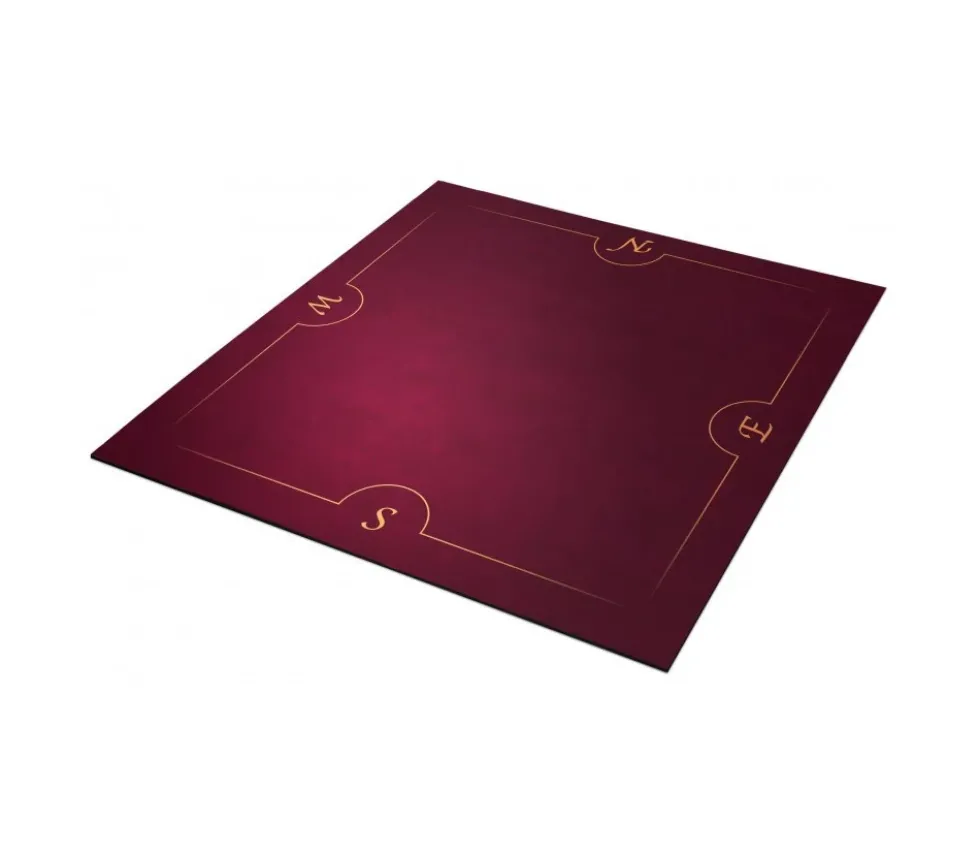 Tapis Bridge 78 x 78 cm Bordeaux et or