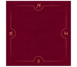 Tapis Bridge 78 x 78 cm Bordeaux et or