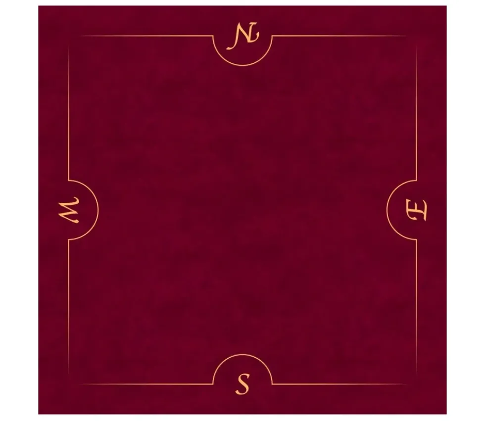 Tapis Bridge 78 x 78 cm Bordeaux et or