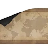 Tapis Carte du monde 40 x 60 cm parchemin pour jeux