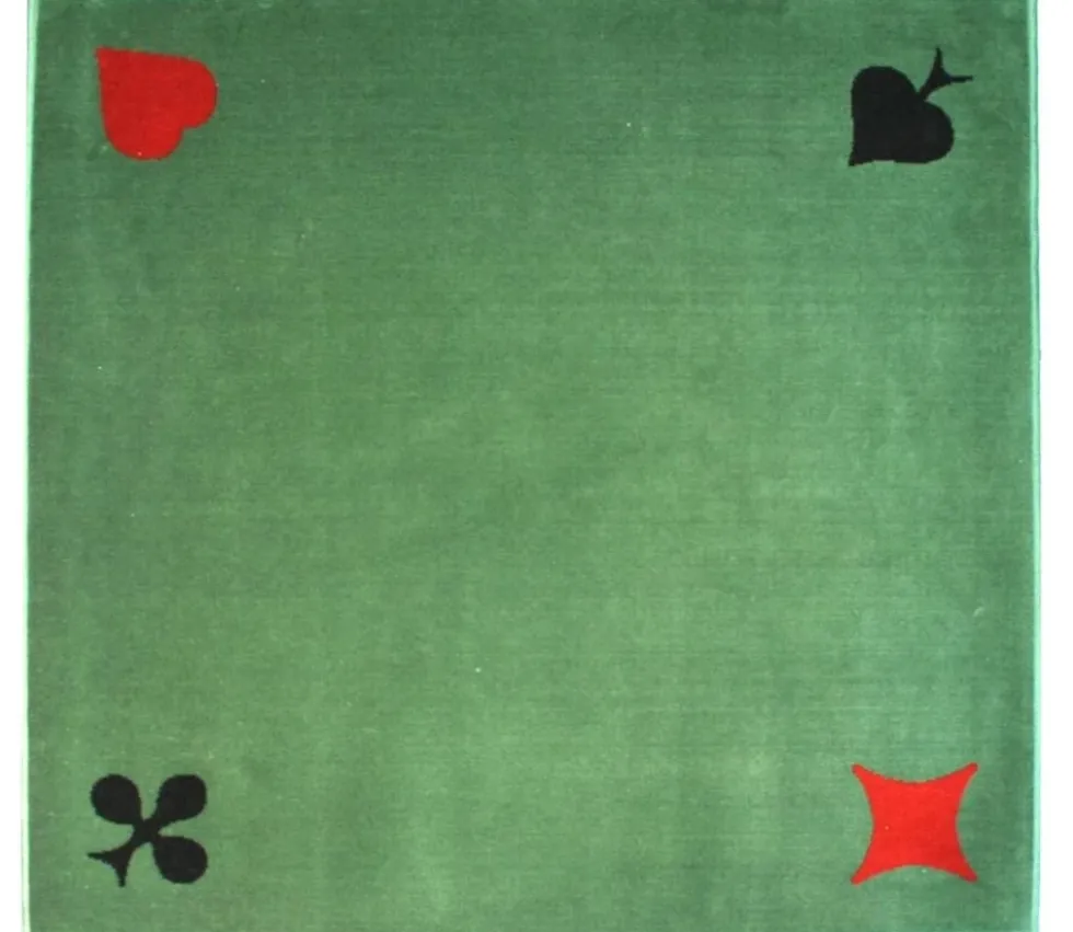 Tapis cartes Tissé 77 x 77 cm vert marque France Cartes 4 AS
