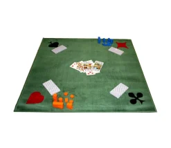 Tapis cartes Tissé 77 x 77 cm vert marque France Cartes 4 AS