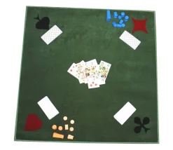 Tapis cartes Tissé 77 x 77 cm vert marque France Cartes 4 AS
