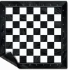 Tapis échec néoprène 50 cm noir/blanc échiquier