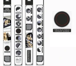 Tapis échec néoprène 50 cm noir/blanc échiquier