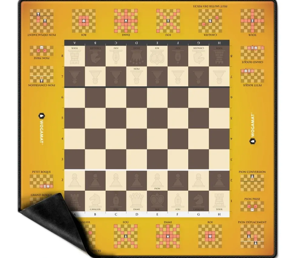 Tapis d'échecs pédagogique 50 x 50 cm
