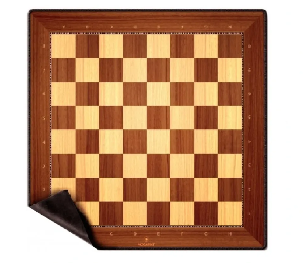 Tapis d'échecs 50 x 50 cm style bois