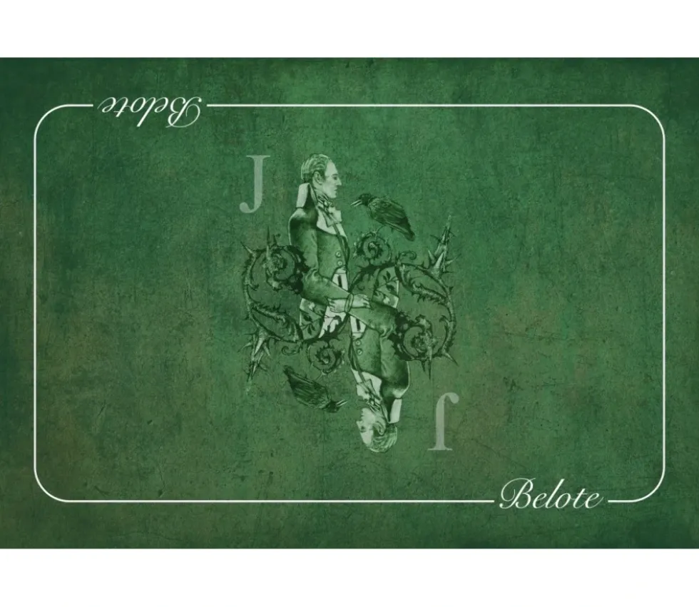 Tapis de cartes Belote Valet 40 x 60 cm Vert