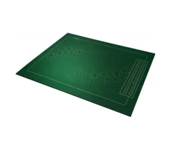 Tapis de cartes Belote 40 x 60 cm grille point 4 joueurs vert