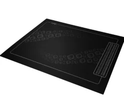Tapis de cartes Belote 40 x 60 cm grille point 4 joueurs noir