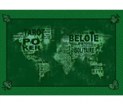 Tapis de cartes Cartes du monde 40 x 60 cm Vert