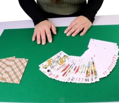Tapis de cartes vert 40 x 60 cm feutrine dos latex