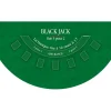 Tapis de jeu BlackJack vert 140 x 70 mm