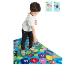 Tapis de jeu éducatif Nimbly lettres, formes et chiffres -183 x 91 cm