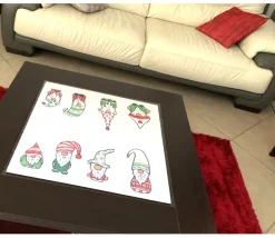 Tapis de jeu à personnaliser 55 x 55 cm avec feutres à encre lavable 55 x 55 cm