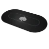 Tapis de jeu Poker 120 x 60 cm Ovale noir Typo Spade