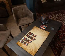 Tapis de jeux 60 x 40 cm Compas sepia