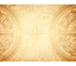 Tapis de jeux 60 x 40 cm Compas sepia
