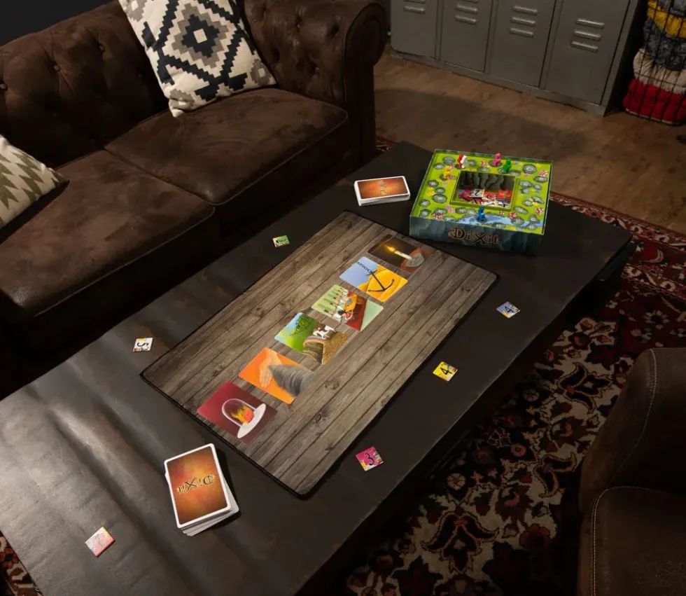 Tapis de jeux 60 x 40 cm décor bois wood