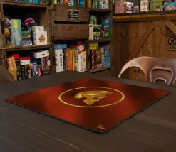 Tapis de jeux 40 x 40 cm rouge Casque doré
